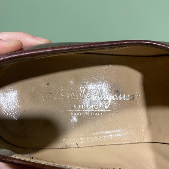 Salvatore Ferragamo Mens Studio Brown Metal Horsebit Leather‎ Loafers Size 9 2E